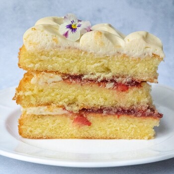 Strawberry Lemon Cake (slice)